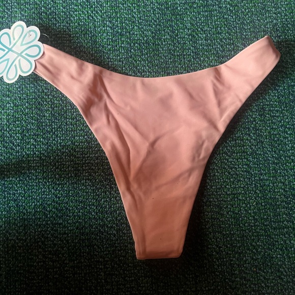 Shop Hopes Pink Ruffle High Waist Bikini Large Bottom/Medium Top - Picture 7 of 11
